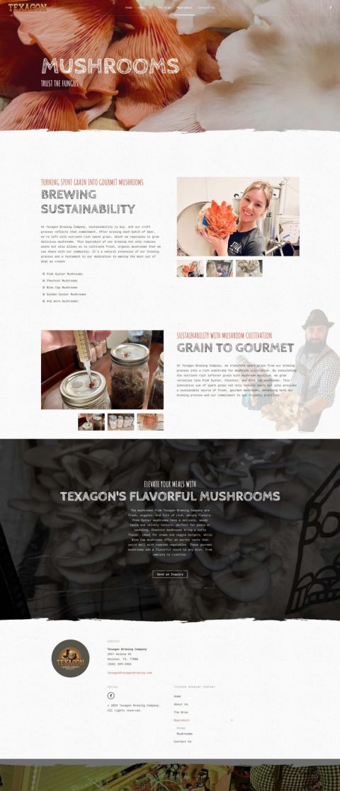Texagon Brewing Company — Mushrooms & sustainability