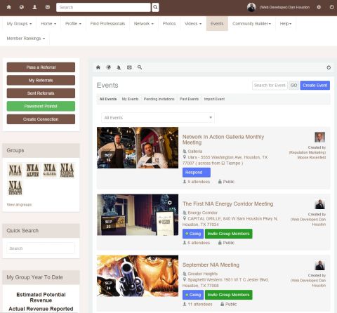 Network In Action — Member events