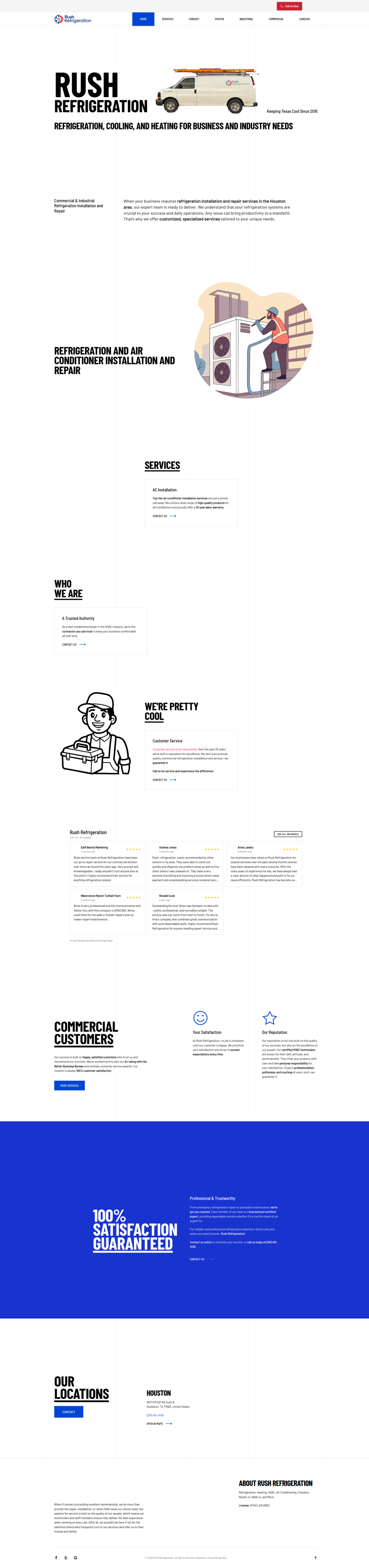 Rush Refrigeration website